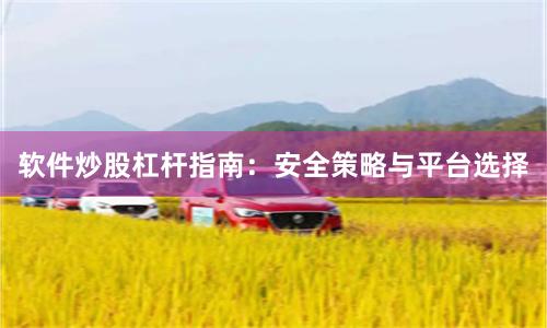 软件炒股杠杆指南：安全策略与平台选择